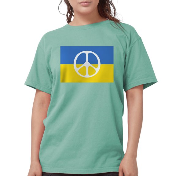 CafePress - Pray For Peace In Ukraine T Shirt - Womens Comfort Colors® Shirt