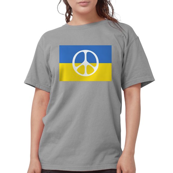 CafePress - Pray For Peace In Ukraine T Shirt - Womens Comfort Colors® Shirt