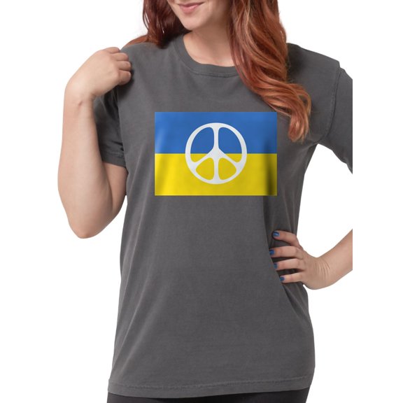 CafePress - Pray For Peace In Ukraine T Shirt - Womens Comfort Colors® Shirt
