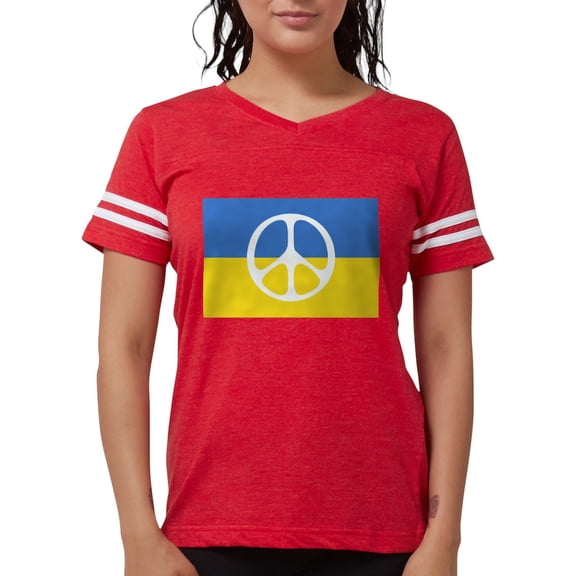 CafePress - Pray For Peace In Ukraine T Shirt - Womens Football Shirt