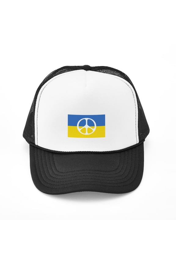 - Pray For Peace In Ukraine - Adjustable Unisex Printed Trucker Hat with Mesh Back