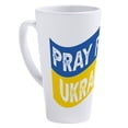 thumbnail image 1 of CafePress - Pray For Ukraine - 17 Oz White Ceramic Latte Mug, 1 of 3
