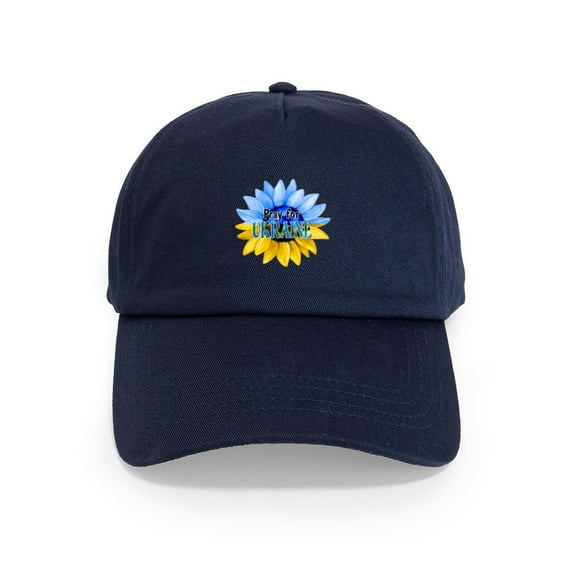 CafePress - Pray For Ukraine Blue And Yellow Sunflower Basebal - Adjustable 100% Brushed Unisex Casual Cotton Baseball Cap, Beige, 1