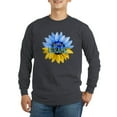 thumbnail image 1 of CafePress - Pray For Ukraine Blue And Yellow Sunflower Long Sl - Long Sleeve Dark T-Shirt, 1 of 4