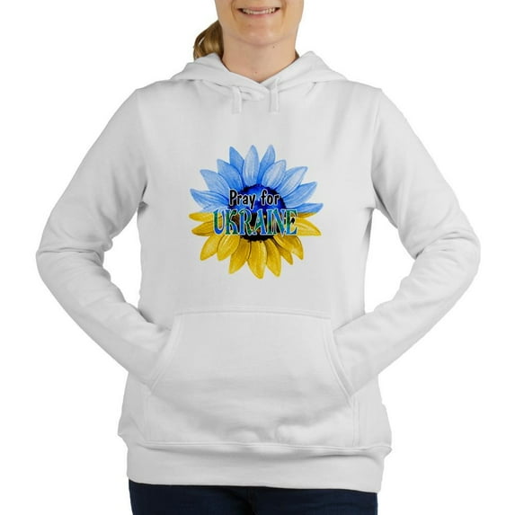 CafePress - Pray For Ukraine Blue And Yellow Sunflower Sweatsh - Women's Hooded Sweatshirt