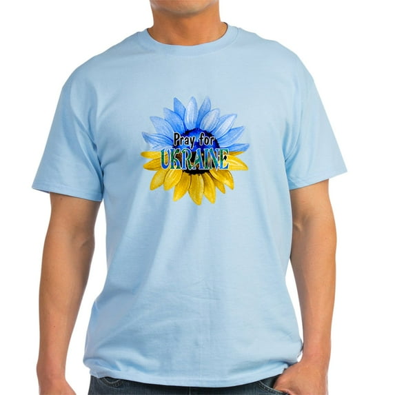 CafePress - Pray For Ukraine Blue And Yellow Sunflower T Shirt - Men's Classic Graphic T-Shirt