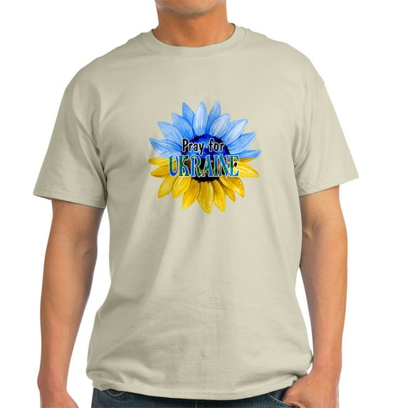 CafePress - Pray For Ukraine Blue And Yellow Sunflower T Shirt - Men's Classic Graphic T-Shirt