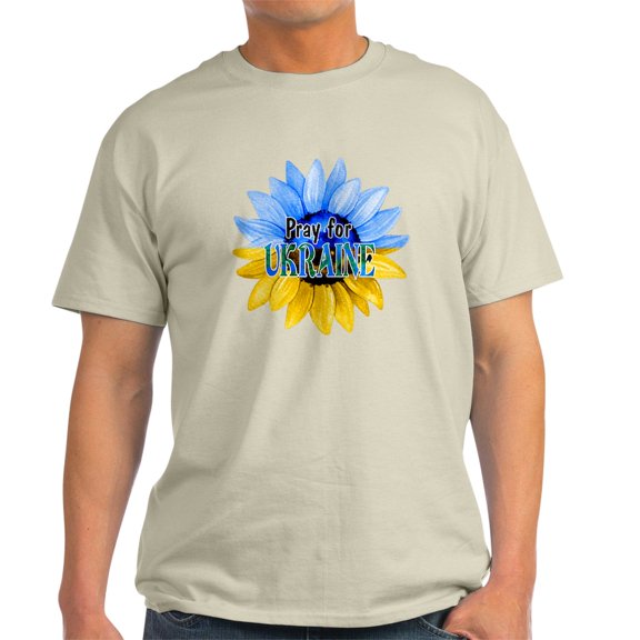 CafePress - Pray For Ukraine Blue And Yellow Sunflower T Shirt - Men's Classic Graphic T-Shirt