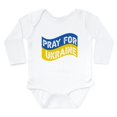 thumbnail image 1 of CafePress - Pray For Ukraine Body Suit - Long Sleeve Cotton Baby Bodysuit, 1 of 4