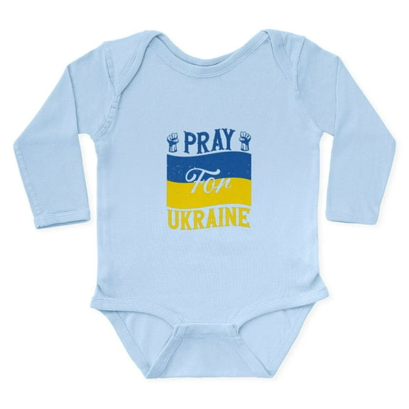 CafePress - Pray For Ukraine Body Suit - Long Sleeve Cotton Baby Bodysuit
