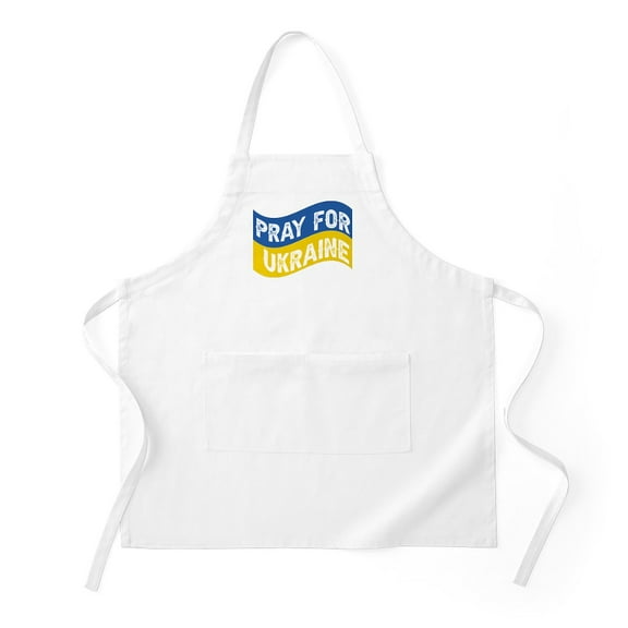 CafePress - Pray For Ukraine - Kitchen Apron with Pockets, Grilling Apron, Baking Apron