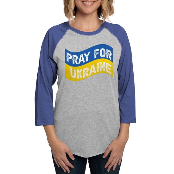 CafePress - Pray For Ukraine Long Sleeve T Shirt - Womens Baseball Tee