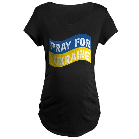 CafePress - Pray For Ukraine Maternity T Shirt - Maternity Dark T-Shirt