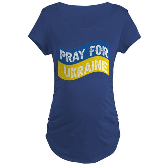 CafePress - Pray For Ukraine Maternity T Shirt - Maternity Dark T-Shirt