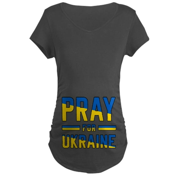 CafePress - Pray For Ukraine Maternity T Shirt - Maternity Dark T-Shirt
