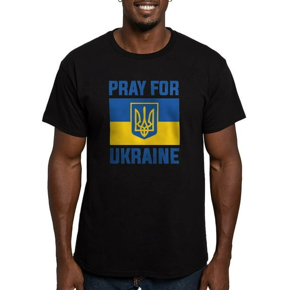 CafePress - Pray For Ukraine Men's Classic T Shirt - Men's Fitted T-Shirt