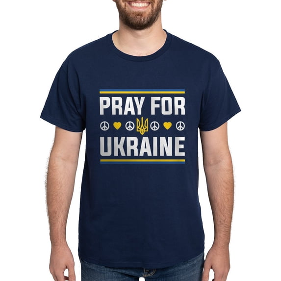 CafePress - Pray For Ukraine Men's Value T Shirt - Men's Classic Graphic Cotton T-Shirt