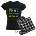 thumbnail image 1 of CafePress - Pray For Ukraine Pajamas - Women's Short Sleeve Print T-Shirt and Pants Dark Cotton Pajama Set, 1 of 7