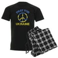 thumbnail image 1 of CafePress - Pray For Ukraine Peace Sign Pajamas - Men's Dark Loose Fit Cotton Pajama Set, 1 of 7