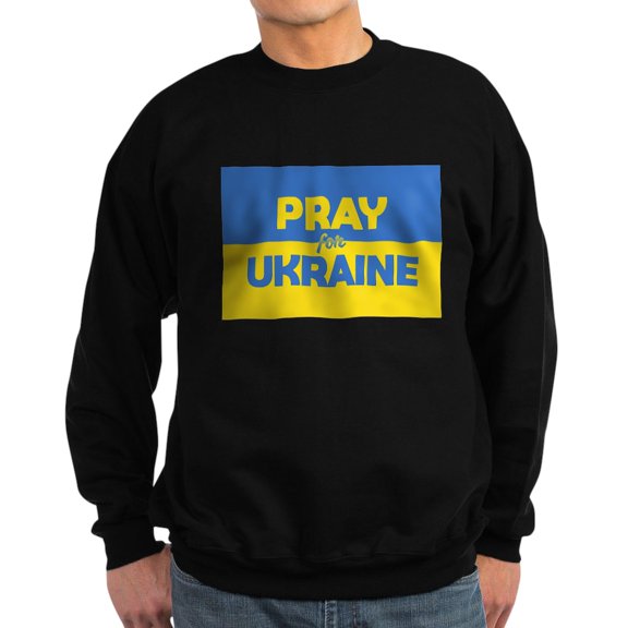 CafePress - Pray For Ukraine Sweatshirt - Classic Crew Neck Sweatshirt