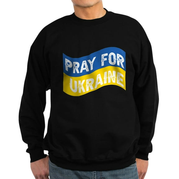 CafePress - Pray For Ukraine Sweatshirt - Classic Crew Neck Sweatshirt