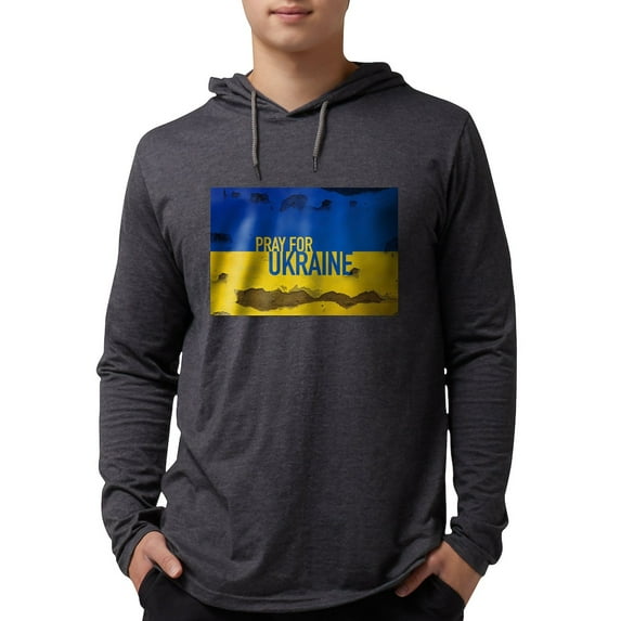 CafePress - Pray For Ukraine Sweatshirt, S Long Sleeve T Shirt - Mens Hooded Shirt