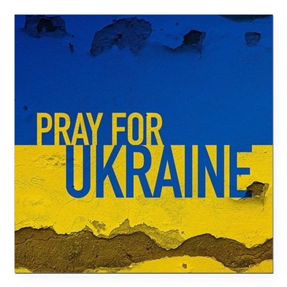 CafePress - Pray For Ukraine Sweatshirt, Sta - Square Car Magnet 3" x 3"