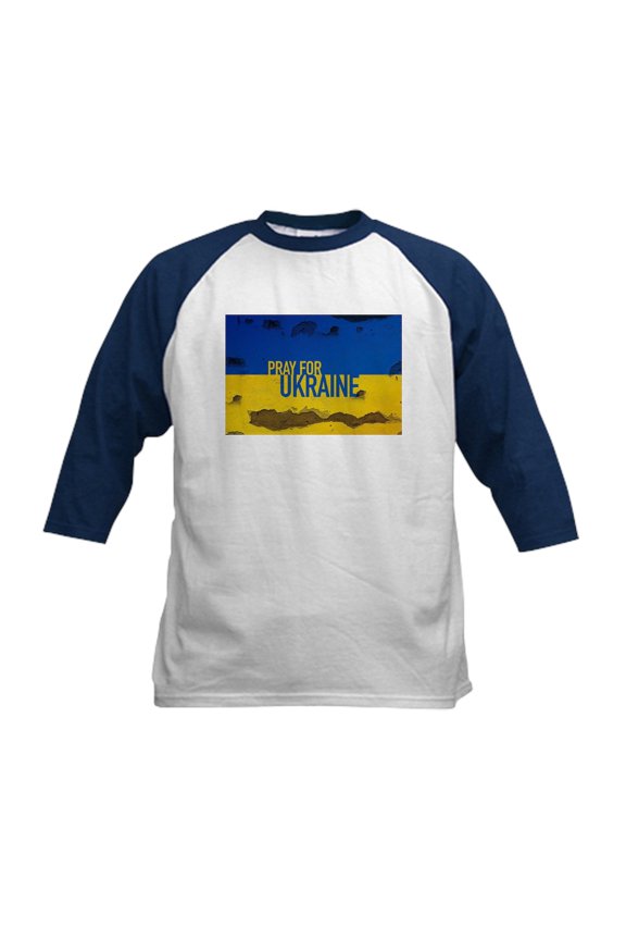 - Pray For Ukraine Sweatshirt, Stand Baseball Jersey - Kids Cotton Baseball Jersey, 3/4 Sleeve Shirt