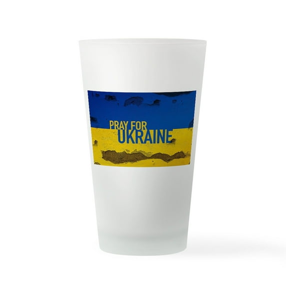 CafePress - Pray For Ukraine Sweatshirt, Stand - Pint Glass, Drinking Glass, 16 oz. CafePress