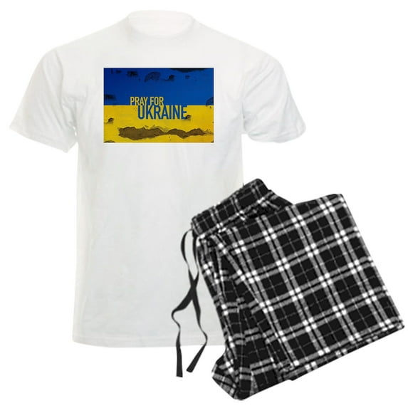 CafePress - Pray For Ukraine Sweatshirt, Stand With Uk Pajamas - Men's Light Loose Fit Cotton Pajama Set