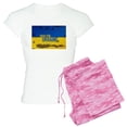 thumbnail image 1 of CafePress - Pray For Ukraine Sweatshirt, Stand With Uk Pajamas - Women's Short Sleeve Print T-Shirt and Pants Light Cotton Pajama Set, 1 of 7