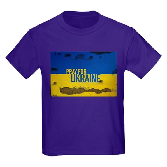 CafePress - Pray For Ukraine Sweatshirt, Stand With Uk T Shirt - Dark T-Shirt Kids XS-XL