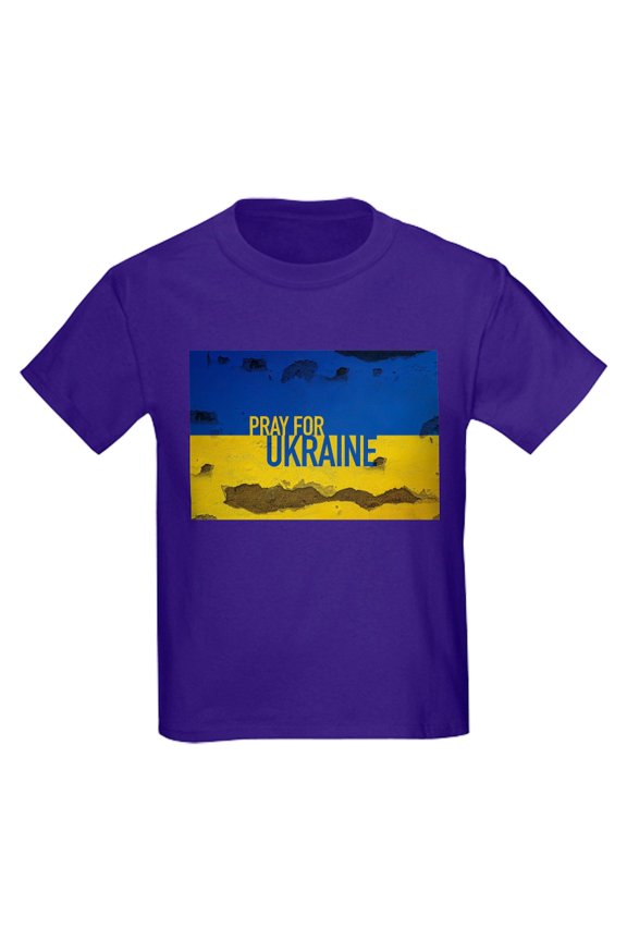 - Pray For Ukraine Sweatshirt, Stand With Uk T Shirt - Dark T-Shirt Kids XS-XL