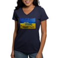 thumbnail image 1 of CafePress - Pray For Ukraine Sweatshirt, Stand With Uk T Shirt - Women's V-Neck Dark T-Shirt, 1 of 4