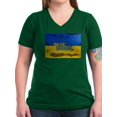 thumbnail image 1 of CafePress - Pray For Ukraine Sweatshirt, Stand With Uk T Shirt - Women's V-Neck Dark T-Shirt, 1 of 1