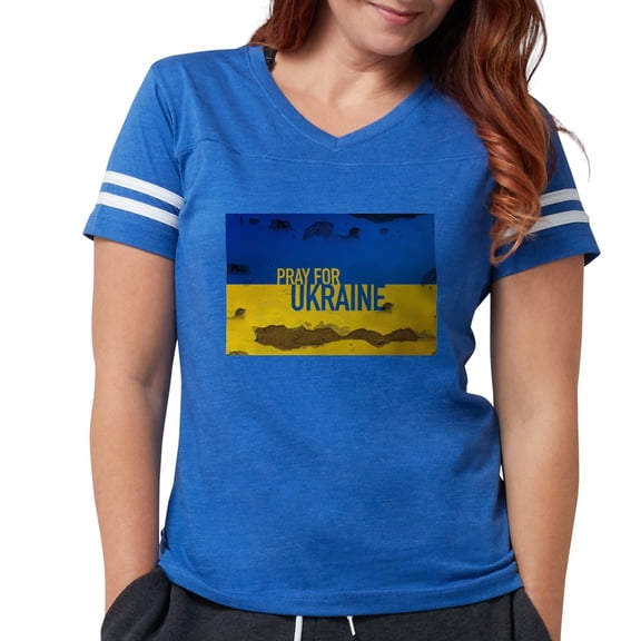 CafePress - Pray For Ukraine Sweatshirt, Stand With Uk T Shirt - Womens Football Shirt