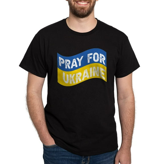 CafePress - Pray For Ukraine T Shirt - Men's Classic Graphic Cotton T-Shirt