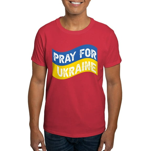 CafePress - Pray For Ukraine T Shirt - Men's Classic Graphic Cotton T-Shirt