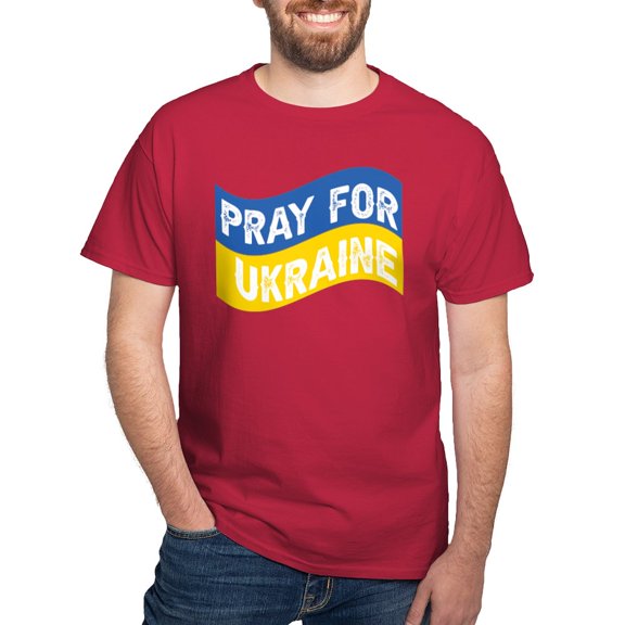 CafePress - Pray For Ukraine T Shirt - Men's Classic Graphic Cotton T-Shirt