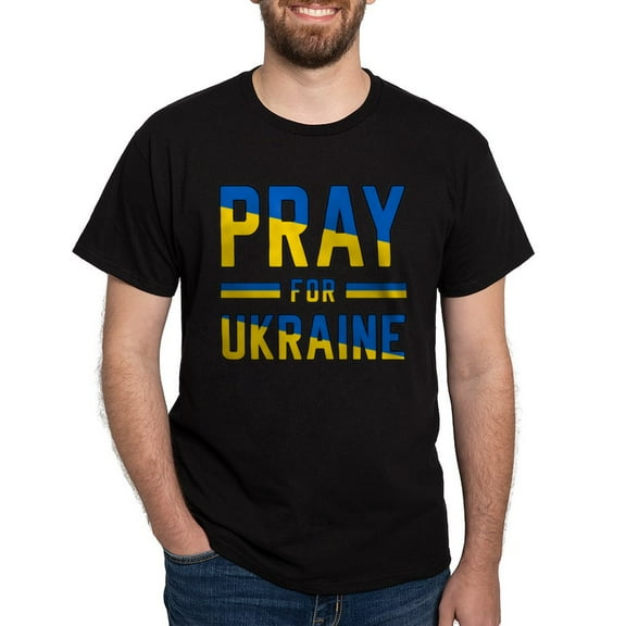 CafePress - Pray For Ukraine T Shirt - Men's Classic Graphic Cotton T-Shirt
