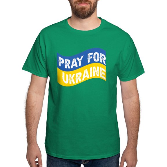CafePress - Pray For Ukraine T Shirt - Men's Classic Graphic Cotton T-Shirt