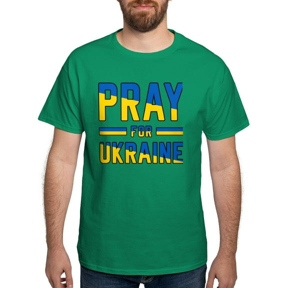 CafePress - Pray For Ukraine T Shirt - Men's Classic Graphic Cotton T-Shirt