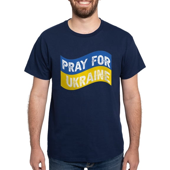 CafePress - Pray For Ukraine T Shirt - Men's Classic Graphic Cotton T-Shirt