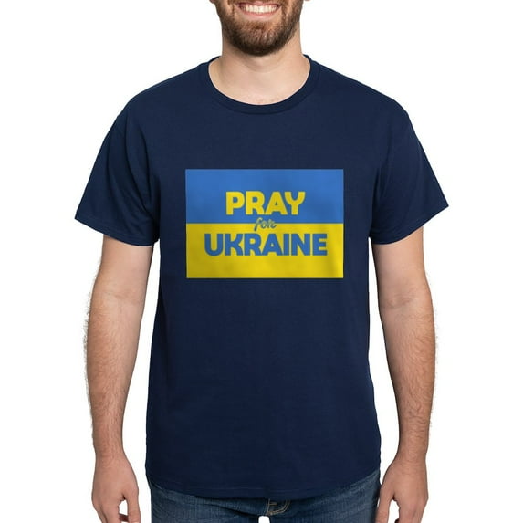 CafePress - Pray For Ukraine T Shirt - Men's Classic Graphic Cotton T-Shirt