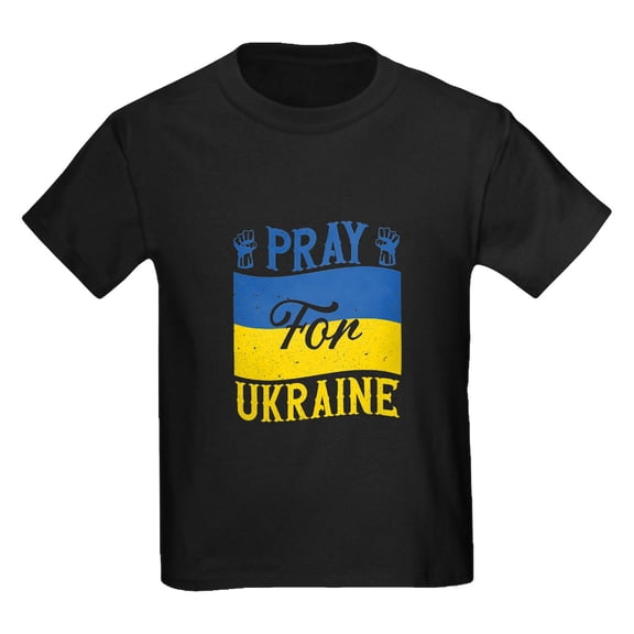CafePress - Pray For Ukraine T Shirt - Dark T-Shirt Kids XS-XL