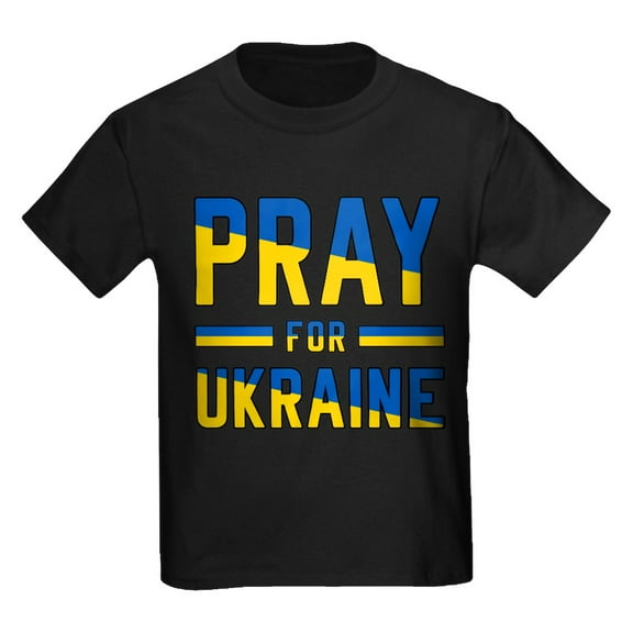 CafePress - Pray For Ukraine T Shirt - Dark T-Shirt Kids XS-XL