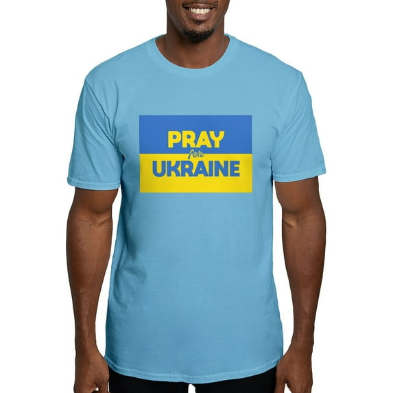 CafePress - Pray For Ukraine T Shirt - Fitted T-Shirt, Vintage Fit Soft Cotton Tee