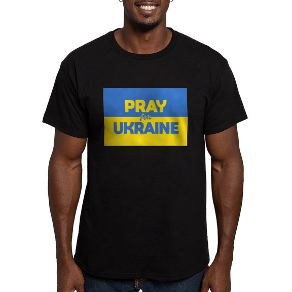 CafePress - Pray For Ukraine T Shirt - Men's Fitted T-Shirt