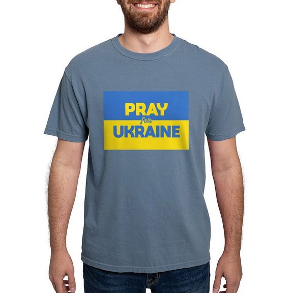 CafePress - Pray For Ukraine T Shirt - Mens Comfort Colors Shirt
