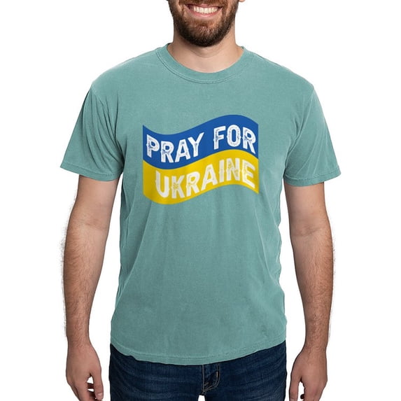 CafePress - Pray For Ukraine T Shirt - Mens Comfort Colors Shirt